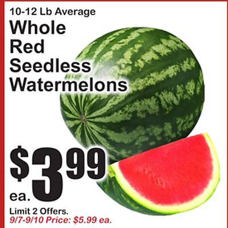 Whole Red Seedless Watermelons - Superfresh weekly ad deal