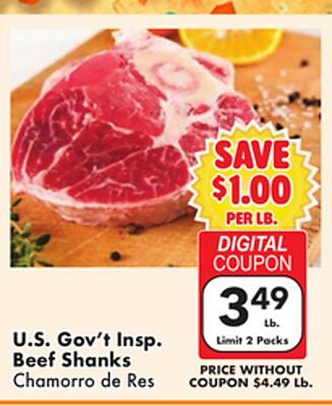 U.S. Gov't Insp. Beef Shanks - Fairplay Foods weekly ad deal