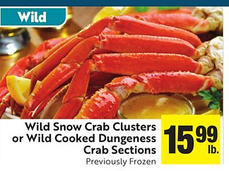 Wild Snow Crab Clusters or Wild Cooked Dungeness Crab Sections - Save Mart weekly ad deal