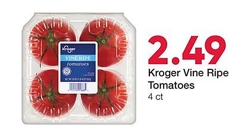 Kroger Vine Ripe Tomatoes - Ruler Foods weekly ad deal