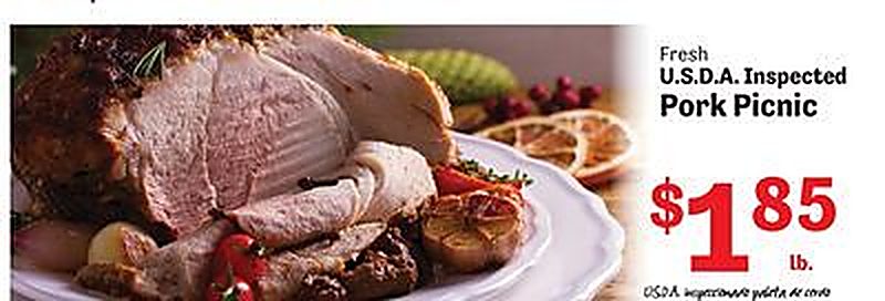 U.S.D.A Inspected Pork Picnic - Food Depot weekly ad deal
