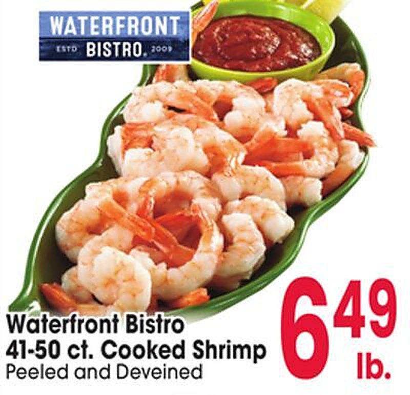 Waterfront Bistro 41-50 ct. Cooked Shrimp - Jewel Osco weekly ad deal