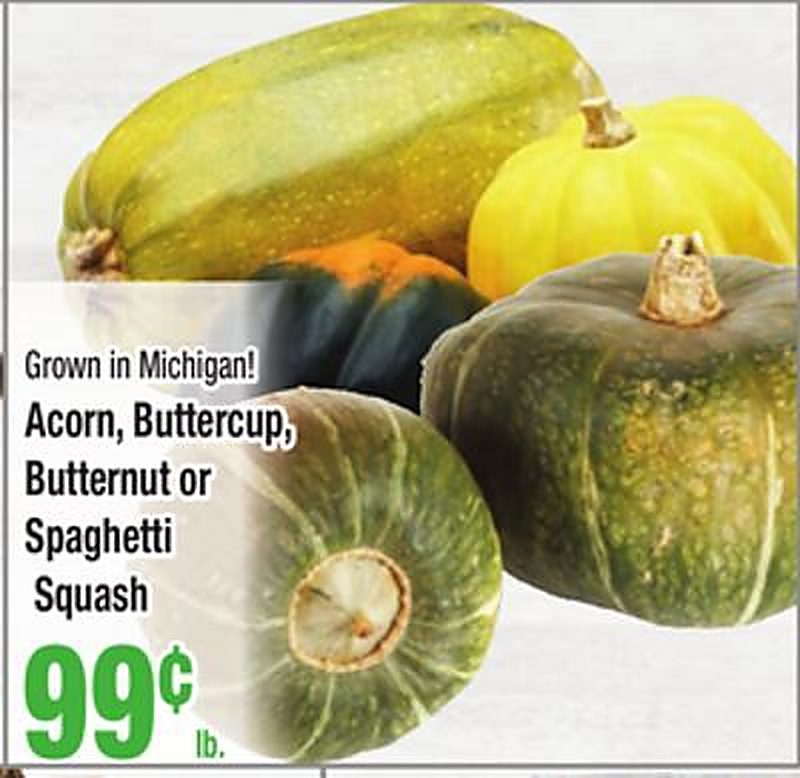 Acorn, Buttercup, Butternut or Spaghetti Squash - Food Pride Market weekly ad deal