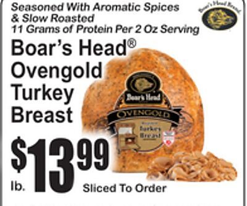 Boar's Head® Ovengold Turkey Breast - Superfresh weekly ad deal