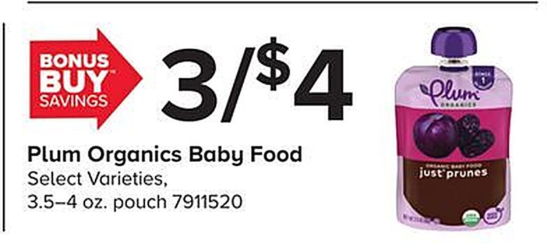 Plum Organics Baby Food - Martin's Foods weekly ad deal