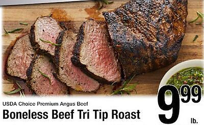 USDA Choice Premium Angus Beef Boneless Beef Tri Tip Roast - Harvest Foods weekly ad deal