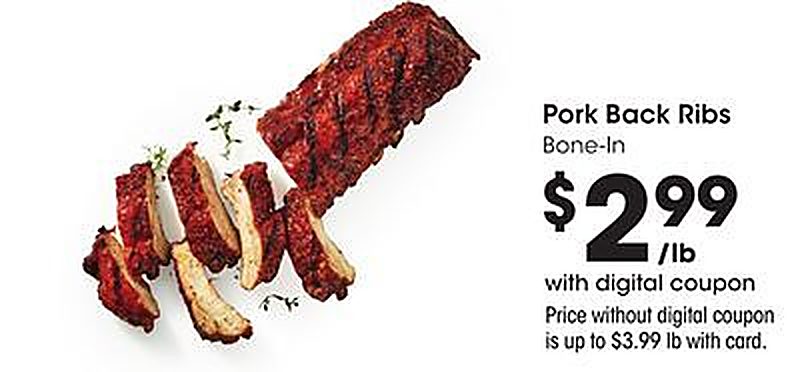Pork Back Ribs - Kroger weekly ad deal