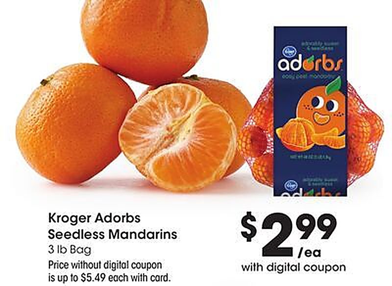 Kroger Adorbs Seedless Mandarins - Pick 'n Save weekly ad deal