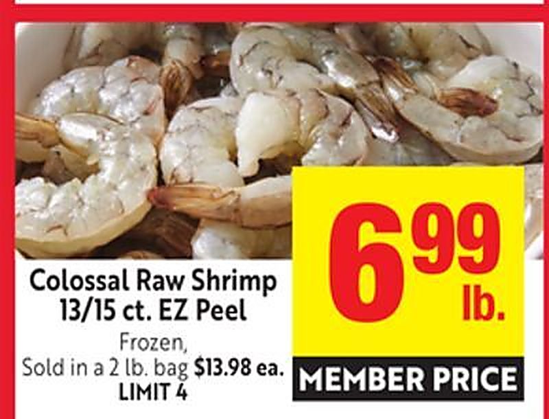 Colossal Raw Shrimp 13/15 ct. EZ Peel - Lucky California weekly ad deal