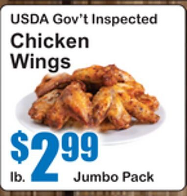 USDA Gov't Inspected Chicken Wings - Superfresh weekly ad deal