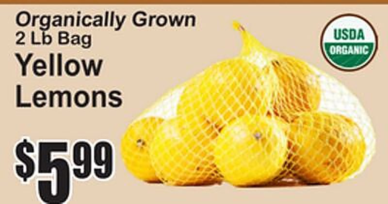 Organically Grown Yellow Lemons - Superfresh weekly ad deal