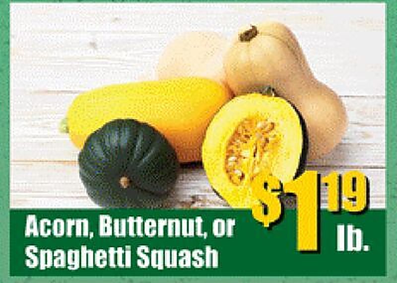 Acorn, Butternut, or Spaghetti Squash - Reams weekly ad deal