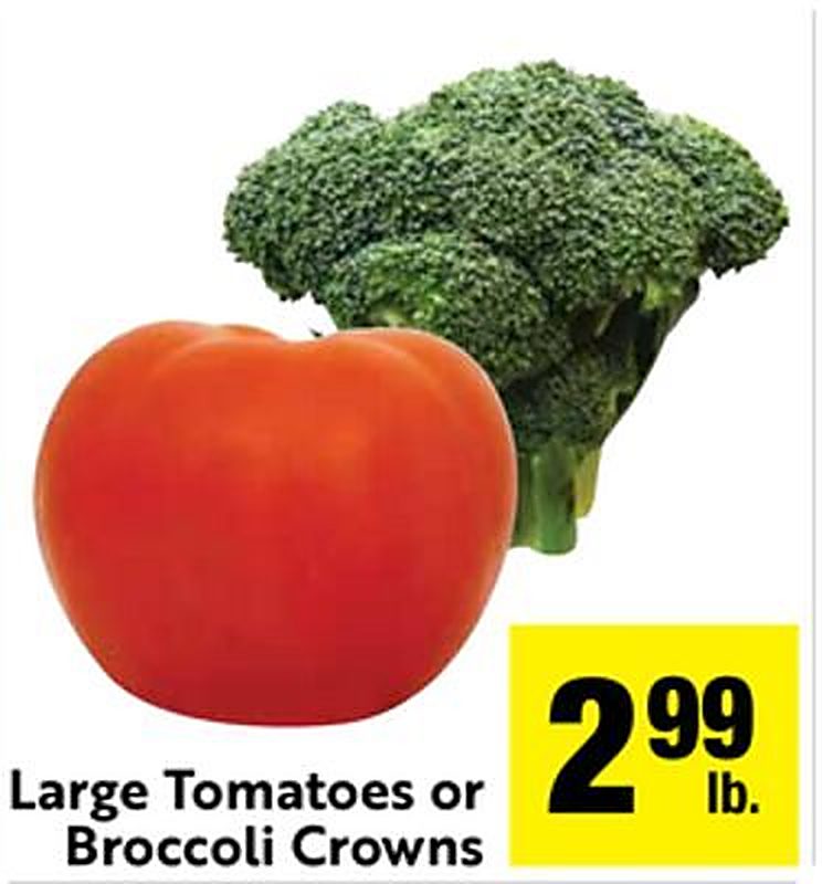 Large Tomatoes or Broccoli Crowns - Lucky California weekly ad deal