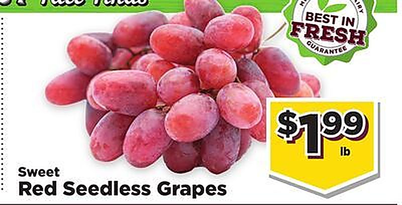 Sweet Red Seedless Grapes - Food town Texas weekly ad deal