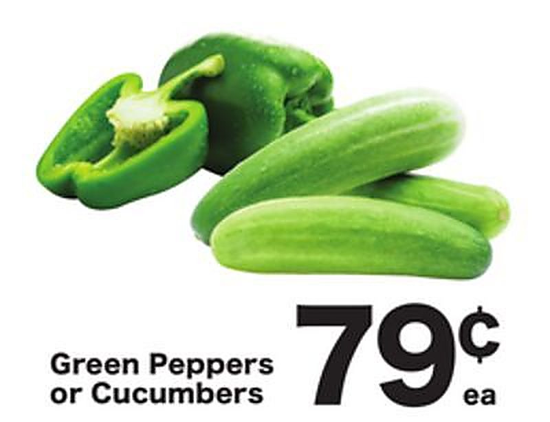 Green Peppers or Cucumbers - Shoppers Food weekly ad deal