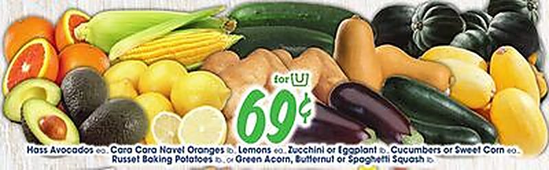 Hass Avocados ea., Cara Cara Navel Oranges Hass Avocados Cara Cara Navel Oranges lb., Russet Baking Potatoes lb., or lb., Lemons ea., Zucchini or Eggplant lb., Green Acorn, Butternut or Spaghetti Squash - Jewel Osco weekly ad deal