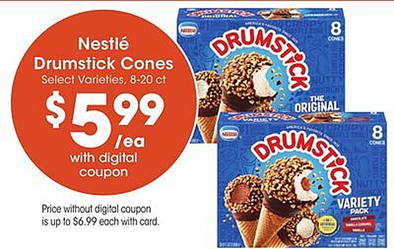 Nestlé Drumstick Cones - Bakers weekly ad deal
