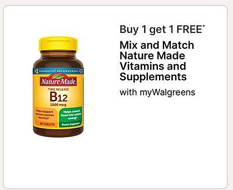 Mix and Match Nature Made Vitamins and Supplements