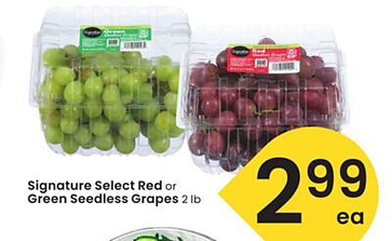 Signature Select Red or Green Seedless Grapes - Albertsons weekly ad deal