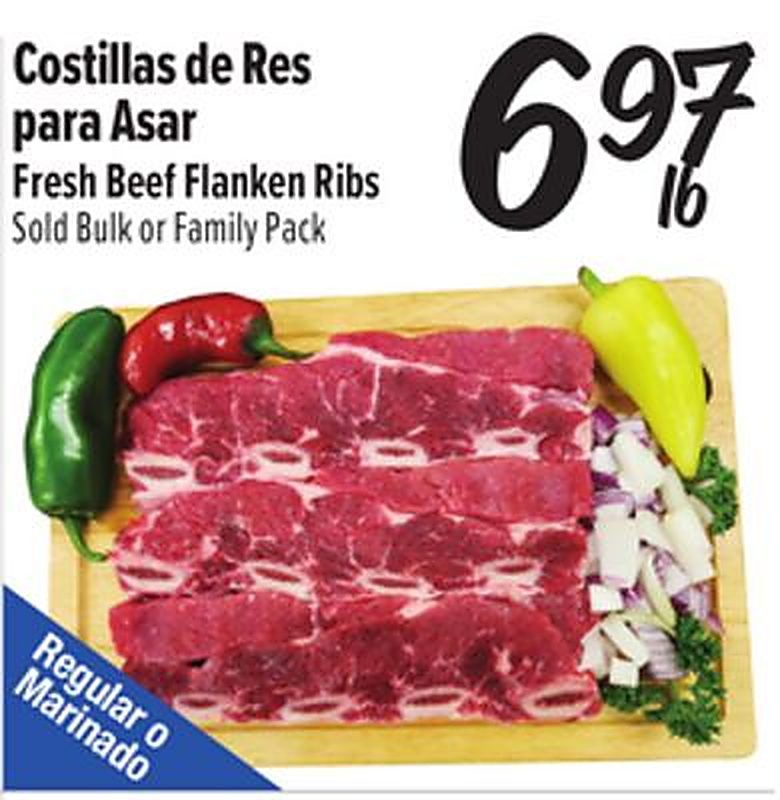 Fresh Beef Flanken Ribs - El Super weekly ad deal