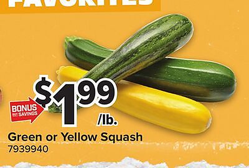 Green or Yellow Squash - Giant Food weekly ad deal