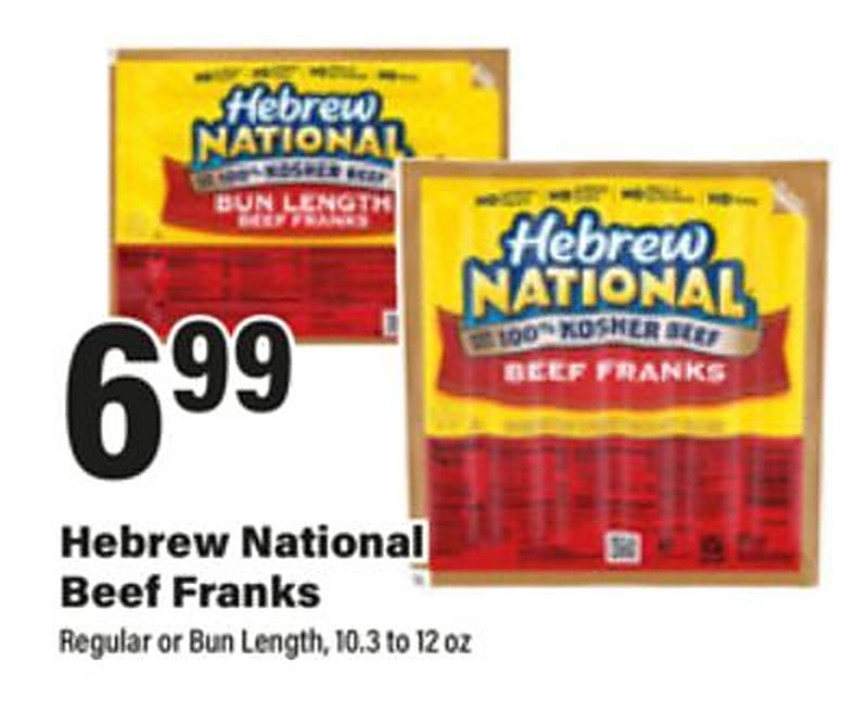 Hebrew National Beef Franks - Big Y weekly ad deal