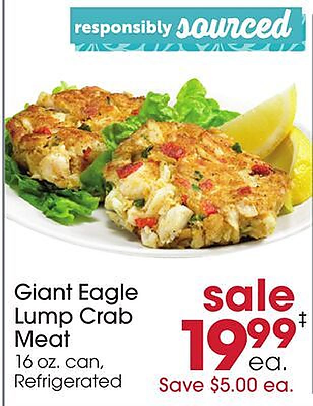 Giant Eagle Lump Crab Meat - Giant Eagle weekly ad deal
