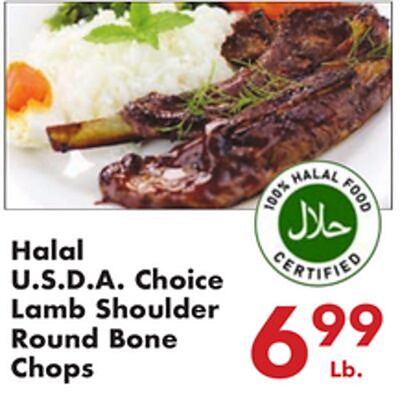 Halal U.S.D.A. Choice Lamb Shoulder Round Bone Chops - Fairplay Foods weekly ad deal