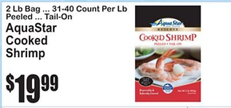AquaStar Cooked Shrimp - Superfresh weekly ad deal