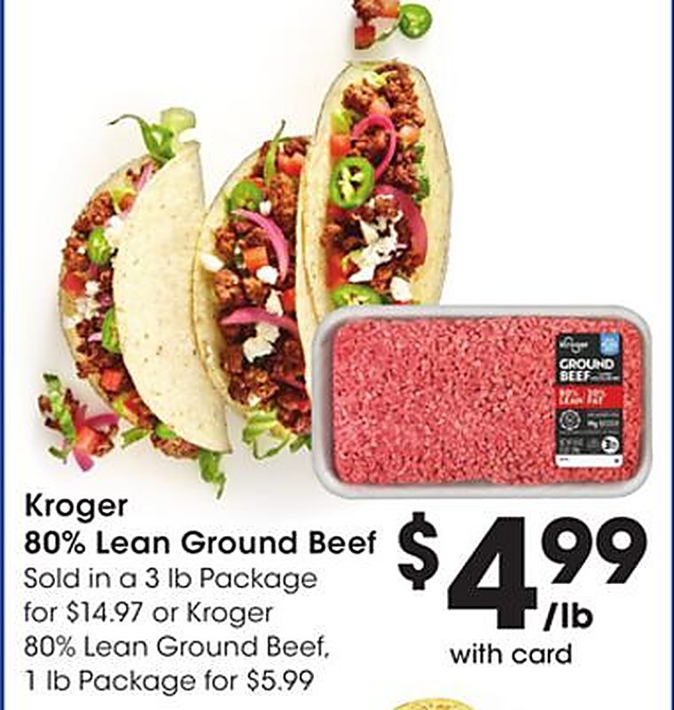 Kroger 80% Lean Ground Beef - Fred Meyer weekly ad deal