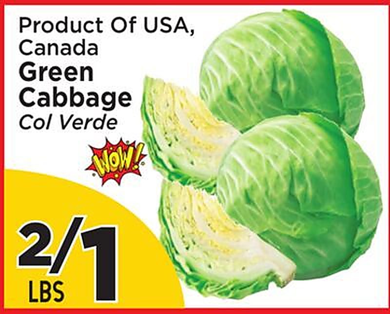 Product Of USA, Canada Green Cabbage - Presidente Supermarketss weekly ad deal