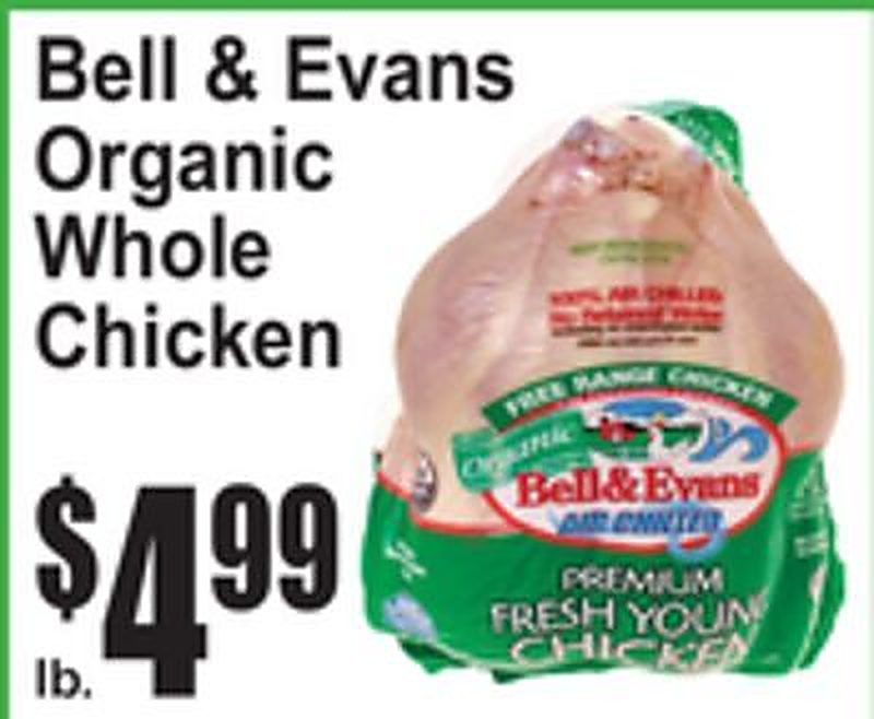 Bell & Evans Organic Whole Chicken - Superfresh weekly ad deal