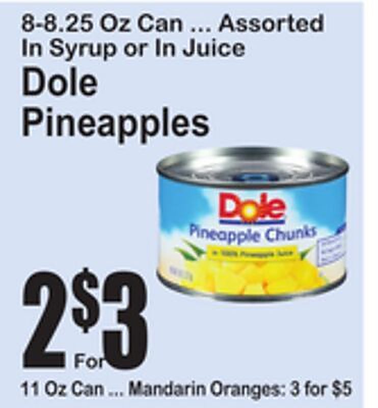 Dole Pineapples - Superfresh weekly ad deal