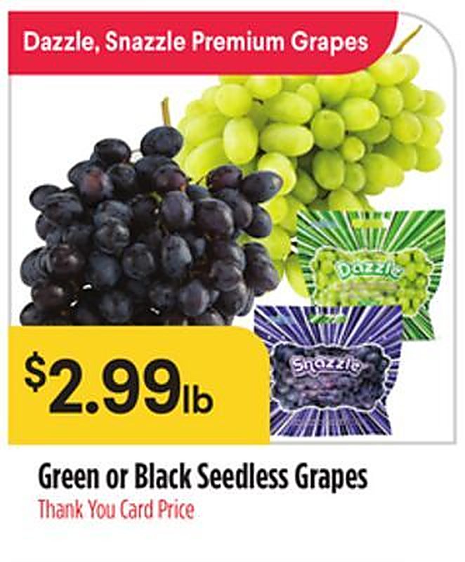 Green or Black Seedless Grapes - Bashas weekly ad deal