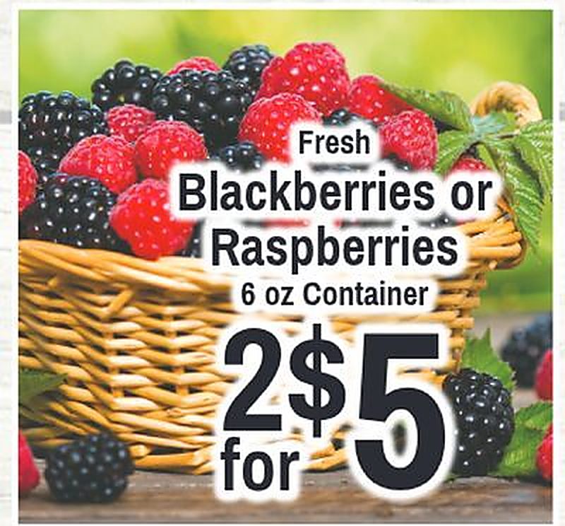 Fresh Blackberries or Raspberries - Driskill's Foods weekly ad deal