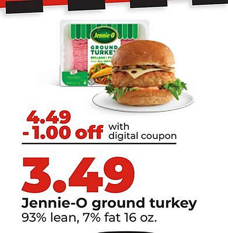Jennie-O ground turkey - Hy Vee weekly ad deal