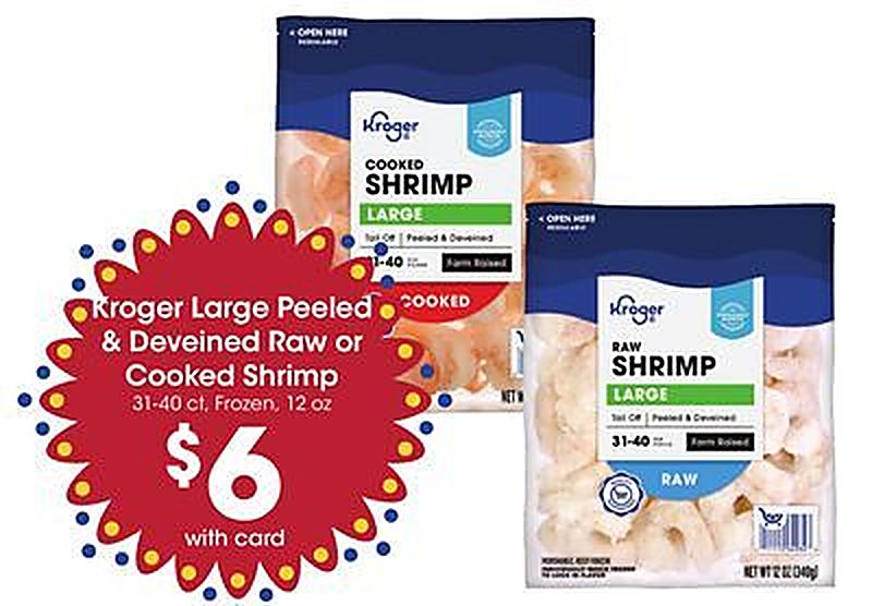 Kroger Large Peeled & Deveined Raw or Cooked Shrimp - Fry's Food Stores weekly ad deal