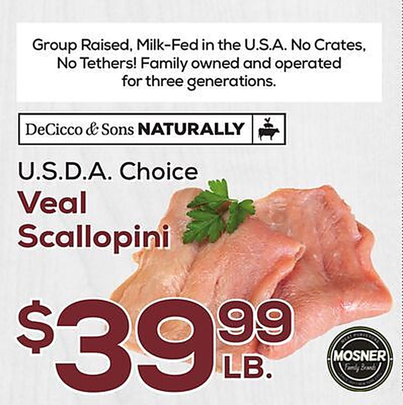 Decicco & Sons Veal Scallopini - DeCicco & Sons weekly ad deal