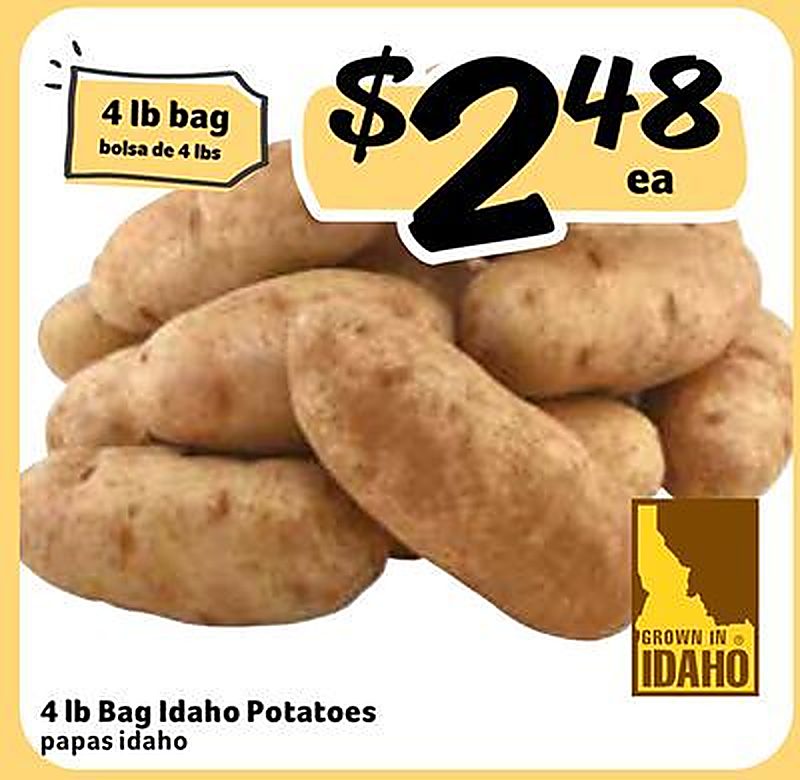 4 lb Bag Idaho Potatoes / papas idaho - Fresco Y Mas weekly ad deal