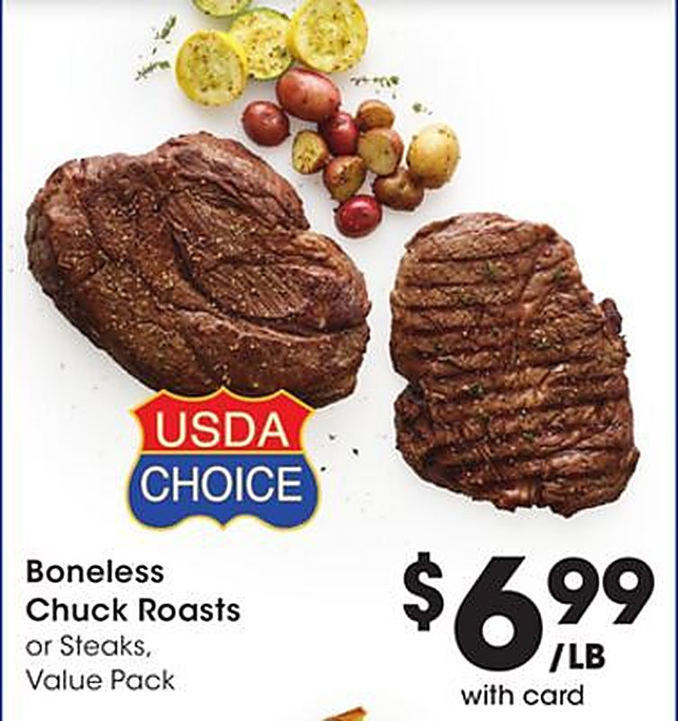Boneless Chuck Roasts - Fred Meyer weekly ad deal