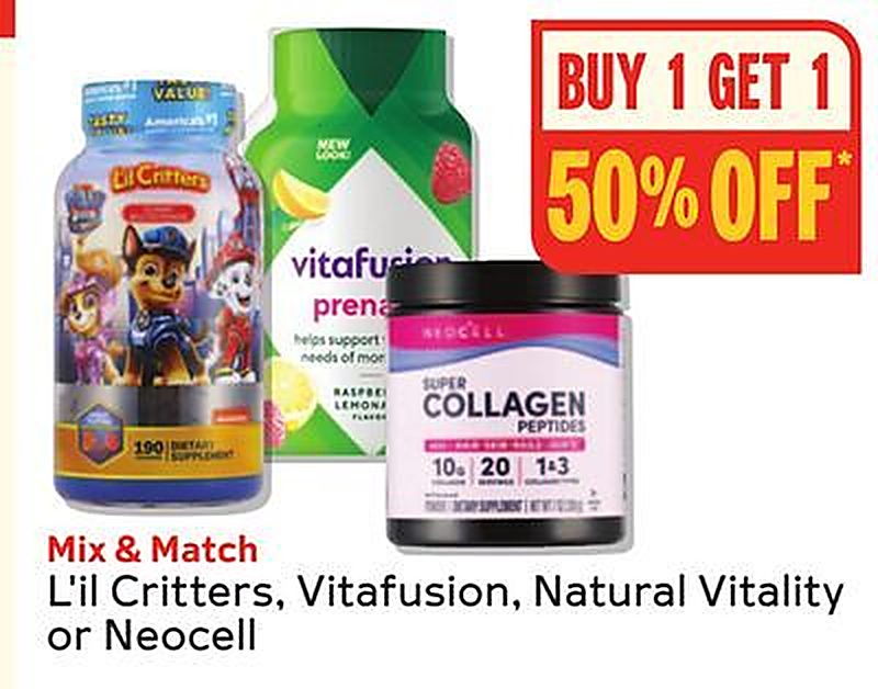 L'il Critters, Vitafusion, Natural Vitality or Neocell