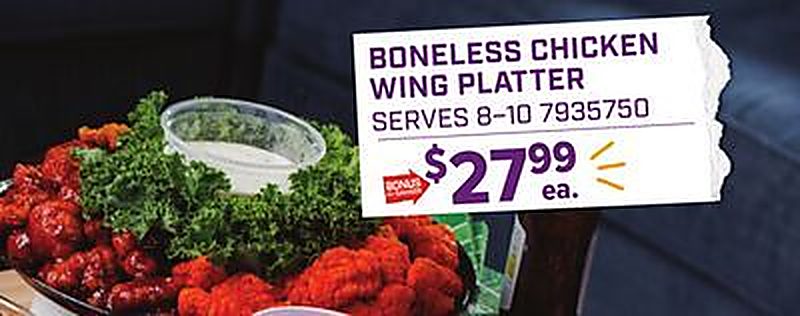 BONELESS CHICKEN WING PLATTER - Giant Food weekly ad deal