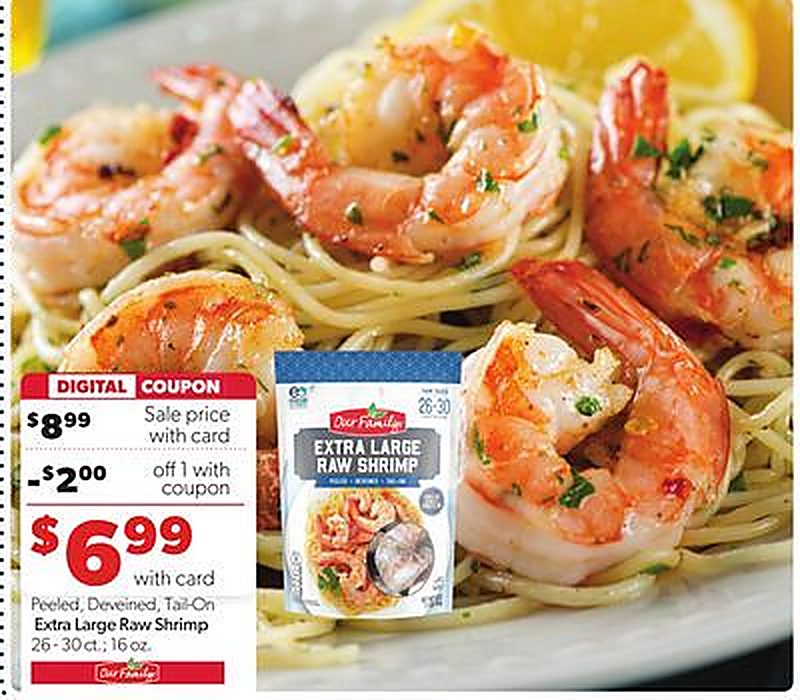 Our Family Extra Large Raw Shrimp - VG’s Grocery weekly ad deal