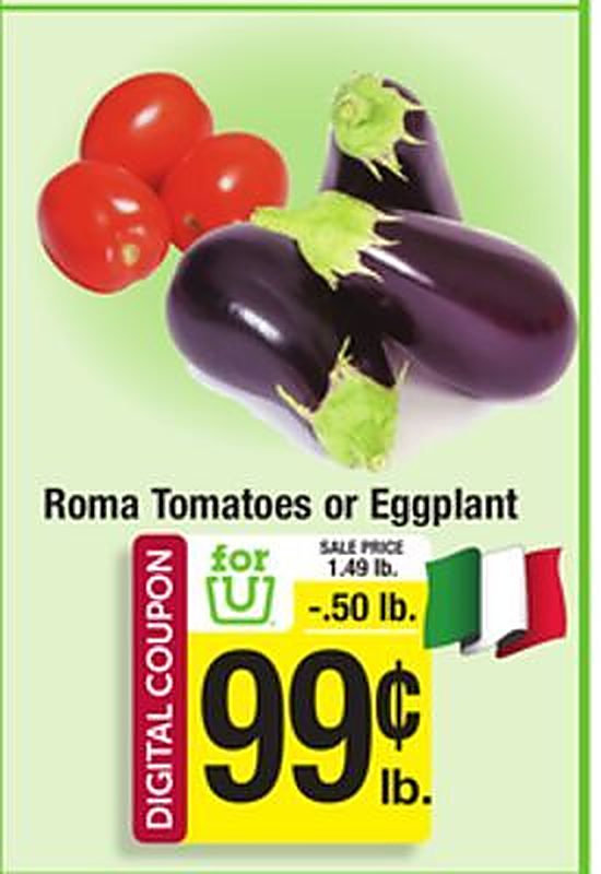 Roma Tomatoes or Eggplant - Star Market weekly ad deal