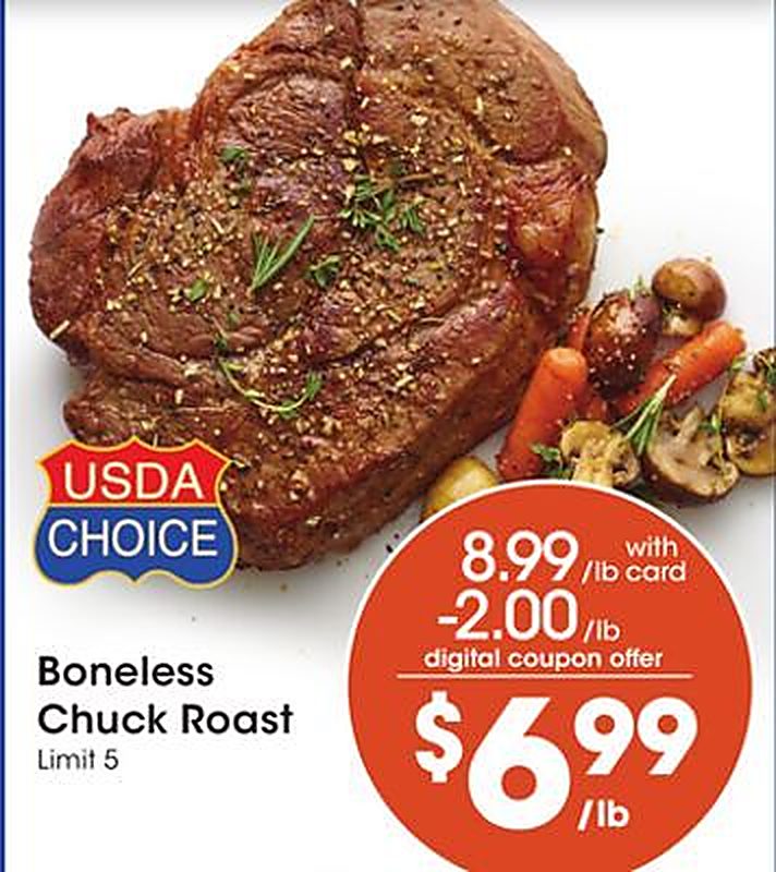 Boneless Chuck Roast - Kroger weekly ad deal