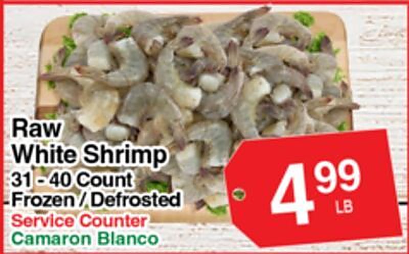 Raw White Shrimp - Superior Grocers weekly ad deal