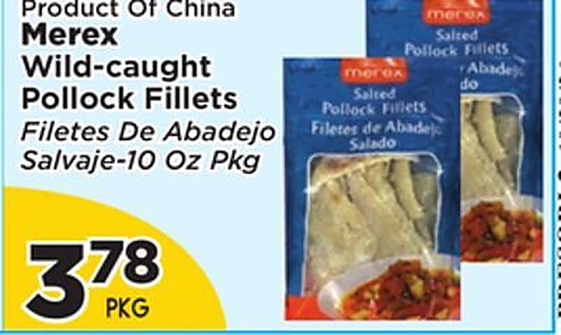 Merex Wild-caught Pollock Fillets - Presidente Supermarketss weekly ad deal