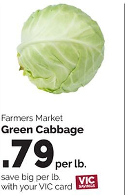 Farmers Market Green Cabbage - Harris Teeter weekly ad deal