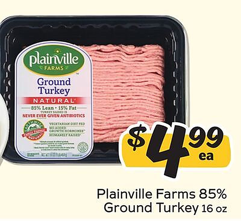 Plainville Farms 85% Ground Turkey - Winn-Dixie weekly ad deal