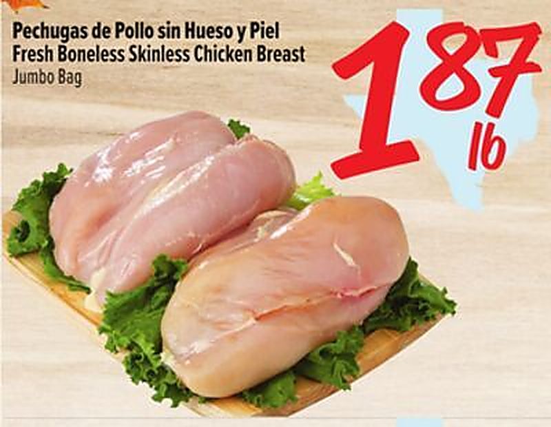 Pechugas de Pollo sin Hueso y Piel / Fresh Boneless Skinless Chicken Breast - Fiesta Mart weekly ad deal
